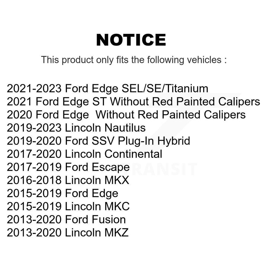 Rear Semi-Metallic Disc Brake Pads PPF-D1665 For Ford Escape Edge Fusion Lincoln MKC Nautilus MKX