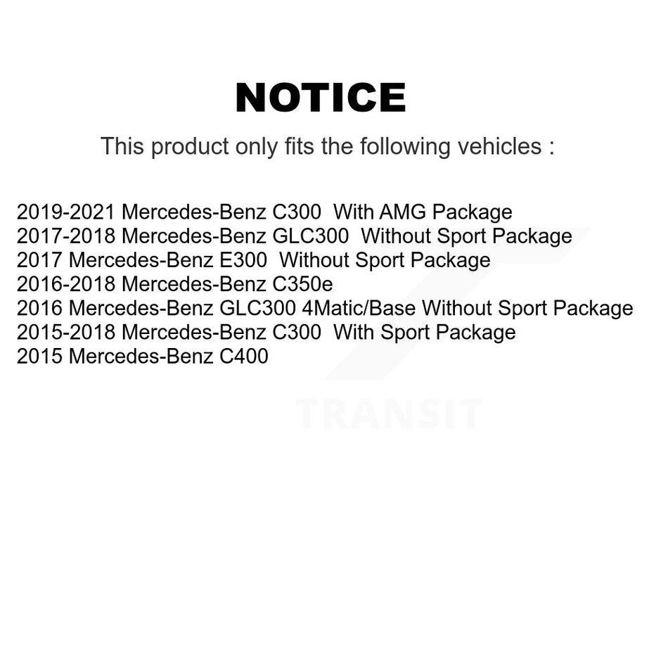 Front Semi-Metallic Disc Brake Pads PPF-D1796 For Mercedes-Benz C300 GLC300 E300 C400 C350e