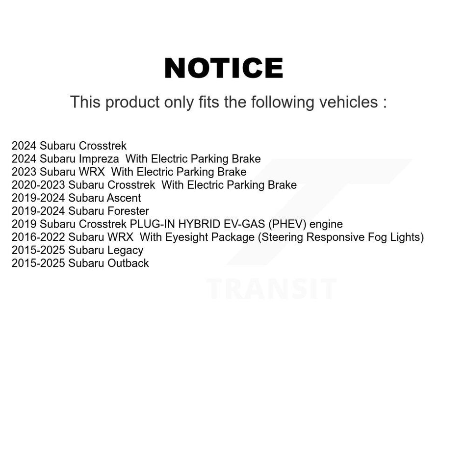 Rear Semi-Metallic Disc Brake Pads PPF-D1808 For Subaru Crosstrek Outback Forester WRX Ascent Legacy