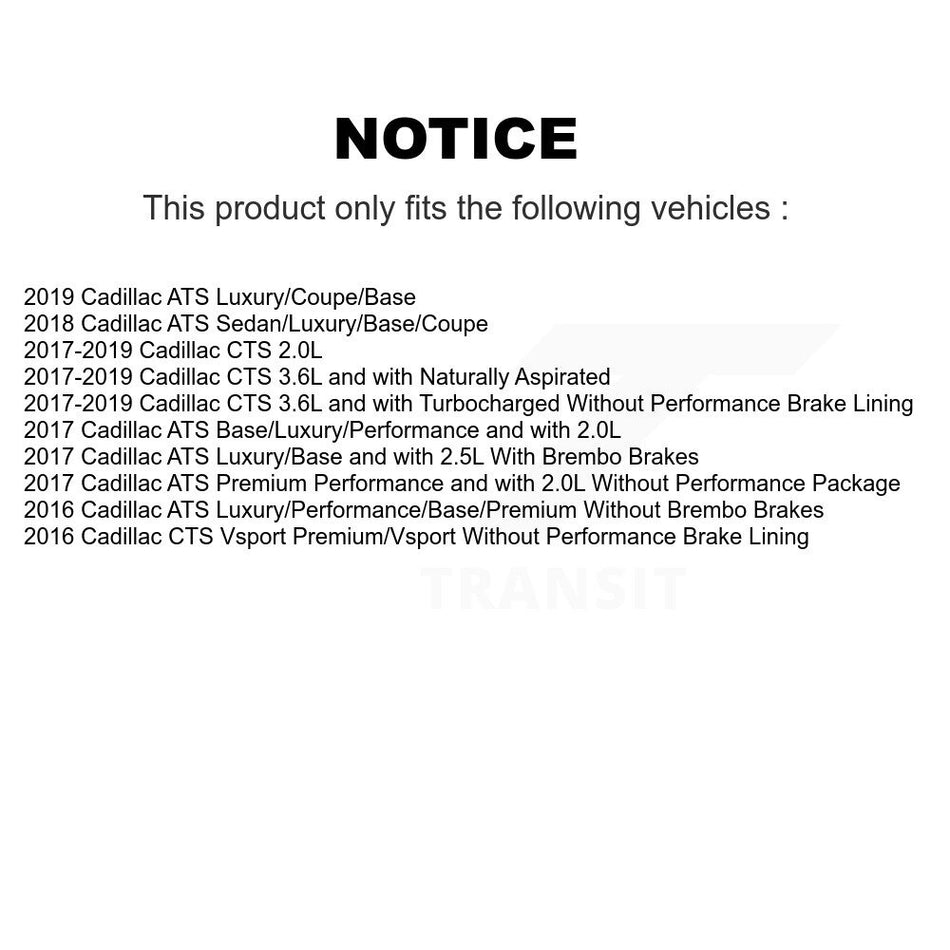 Rear Semi-Metallic Disc Brake Pads PPF-D1839 For Cadillac ATS CTS