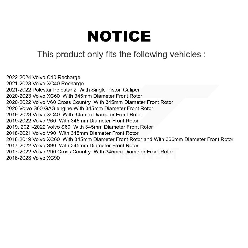 Front Semi-Metallic Disc Brake Pads PPF-D1865 For Volvo XC60 XC90 XC40 S60 Recharge C40 Polestar 2