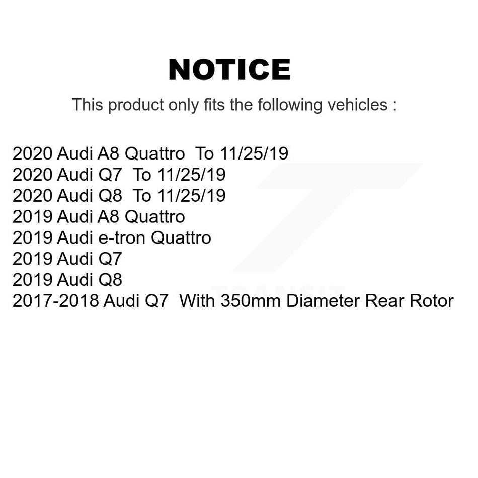 Rear Semi-Metallic Disc Brake Pads PPF-D1895 For Audi Q7 Q8 e-tron Quattro A8