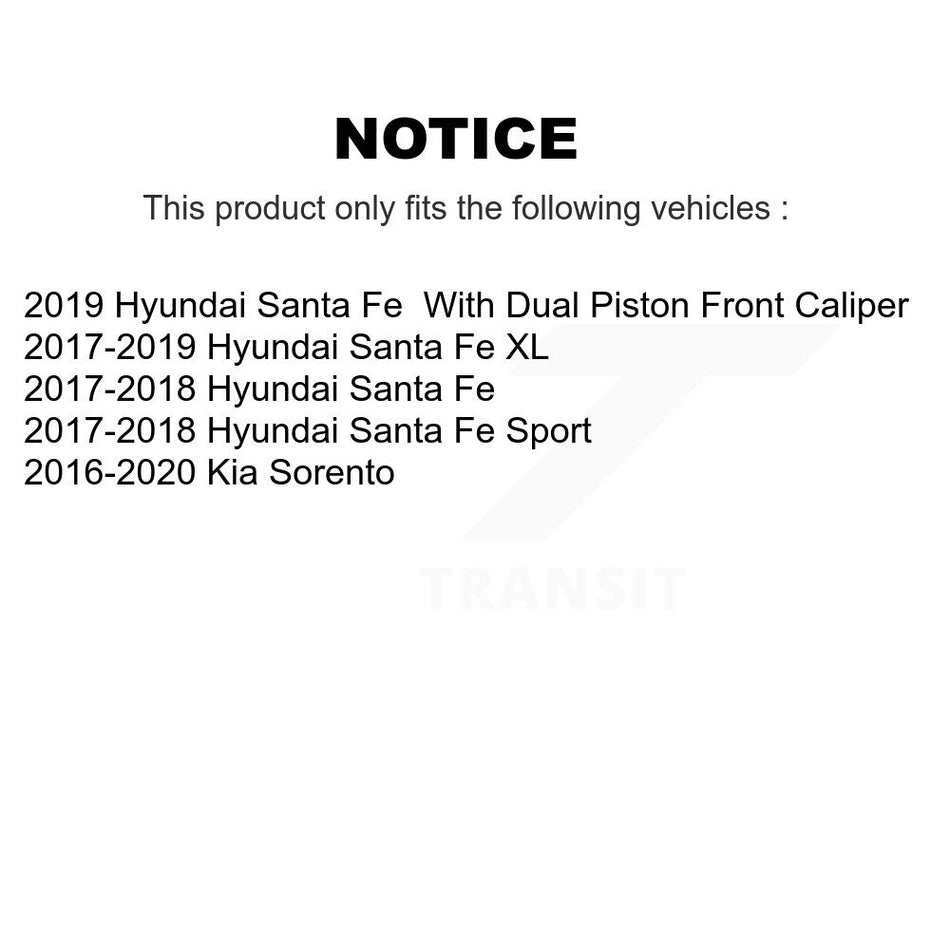 Rear Semi-Metallic Disc Brake Pads PPF-D1916 For Hyundai Kia Sorento Santa Fe Sport XL