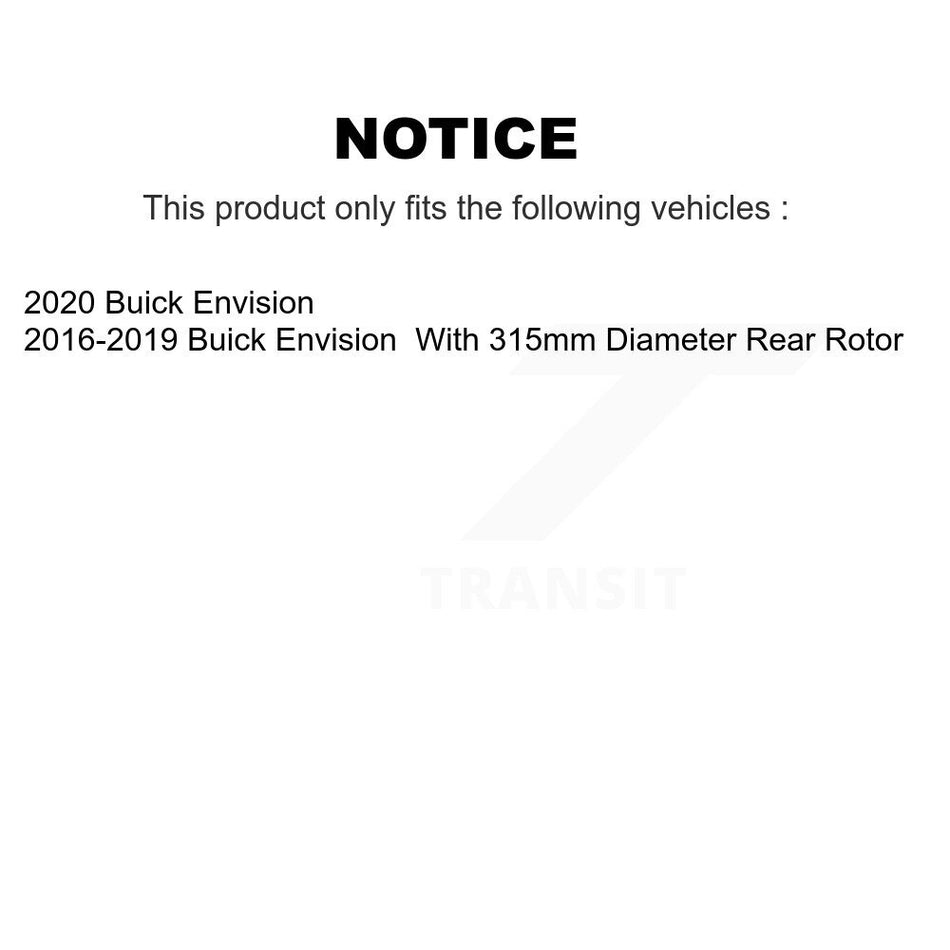 Rear Semi-Metallic Disc Brake Pads PPF-D1923 For Buick Envision