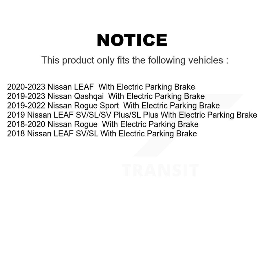 Rear Semi-Metallic Disc Brake Pads PPF-D1965 For Nissan Rogue Sport Qashqai LEAF