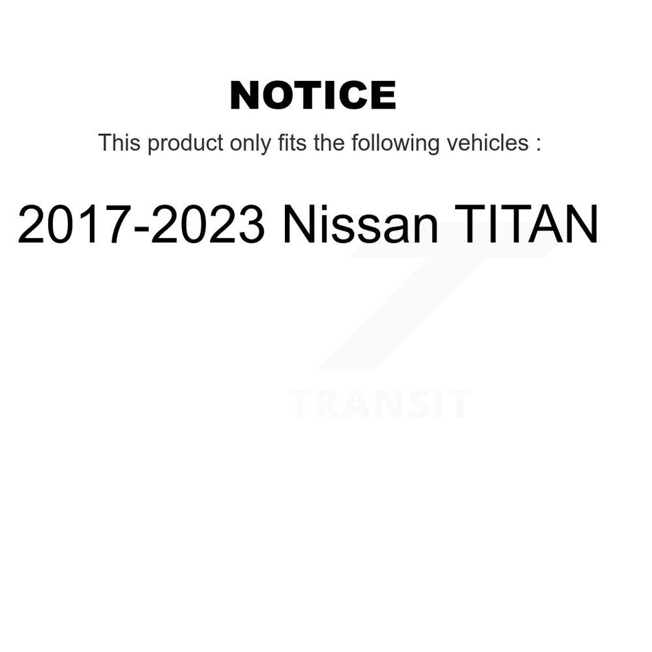 Rear Semi-Metallic Disc Brake Pads PPF-D2032 For 2017-2023 Nissan TITAN