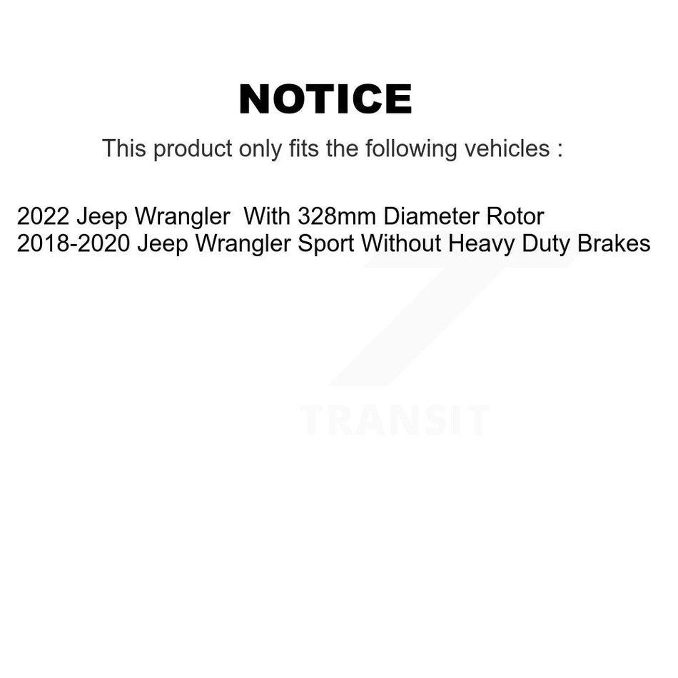 Rear Semi-Metallic Disc Brake Pads PPF-D2172 For Jeep Wrangler