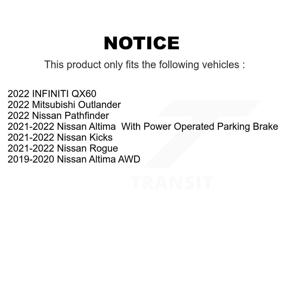 Rear Semi-Metallic Disc Brake Pads PPF-D2200 For Nissan Altima INFINITI Mitsubishi QX60 Kicks Rogue Outlander Pathfinder