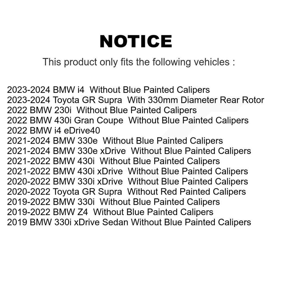 Rear Semi-Metallic Disc Brake Pads PPF-D2221 For BMW 330i xDrive i4 330e Toyota GR Supra 430i Z4