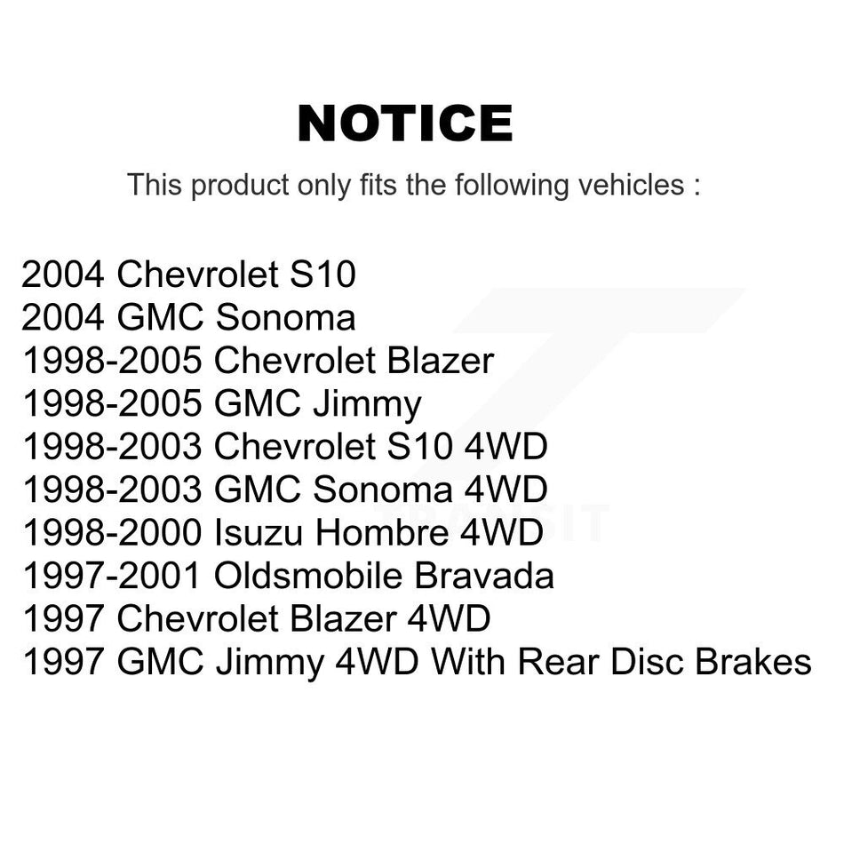 Front Semi-Metallic Disc Brake Pads PPF-D726 For Chevrolet S10 Blazer GMC Sonoma Jimmy Oldsmobile Bravada Isuzu Hombre