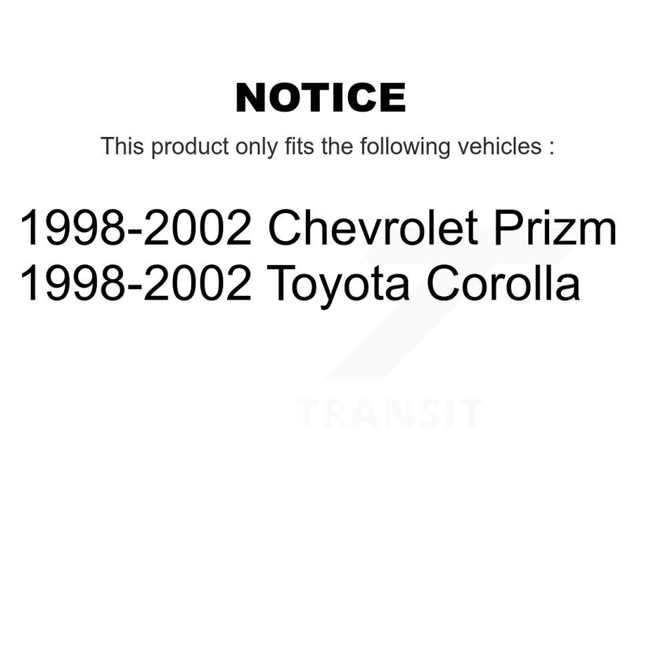 Front Semi-Metallic Disc Brake Pads PPF-D741 For 1998-2002 Toyota Corolla Chevrolet Prizm