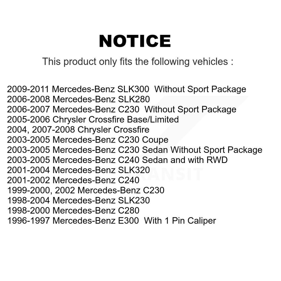 Rear Semi-Metallic Disc Brake Pads PPF-D779 For Mercedes-Benz C230 Chrysler Crossfire C240 SLK230