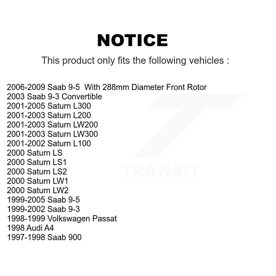 Front Semi-Metallic Disc Brake Pads PPF-D819 For Saab 9-5 Saturn 9-3 L200 Volkswagen Passat L300 LS1