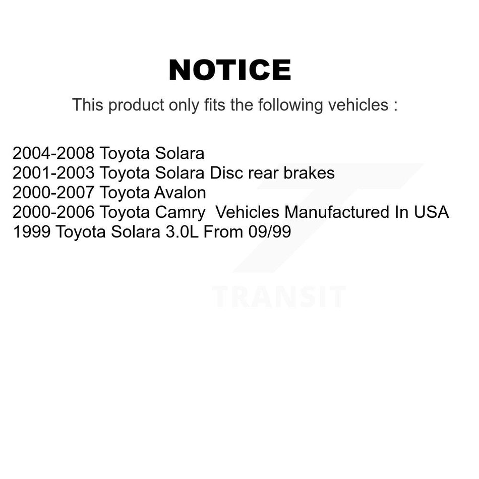 Rear Semi-Metallic Disc Brake Pads PPF-D828 For Toyota Camry Solara Avalon