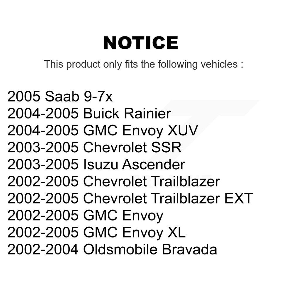 Front Semi-Metallic Disc Brake Pads PPF-D882 For Chevrolet Trailblazer GMC Envoy EXT XL Buick Rainier Oldsmobile Bravada XUV SSR Isuzu Ascender Saab 9-7x