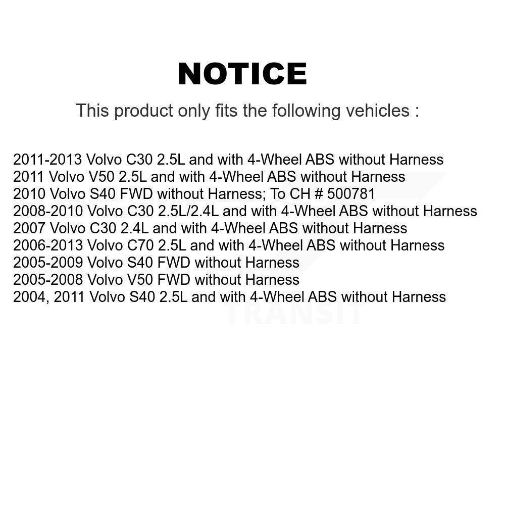 Rear ABS Wheel Speed Sensor SEN-2ABS0102 For Ford Escape Focus Lincoln MKC C-Max Transit Connect