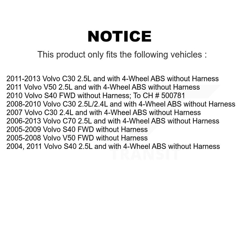 Rear ABS Wheel Speed Sensor SEN-2ABS0102 For Ford Escape Focus Lincoln MKC C-Max Transit Connect