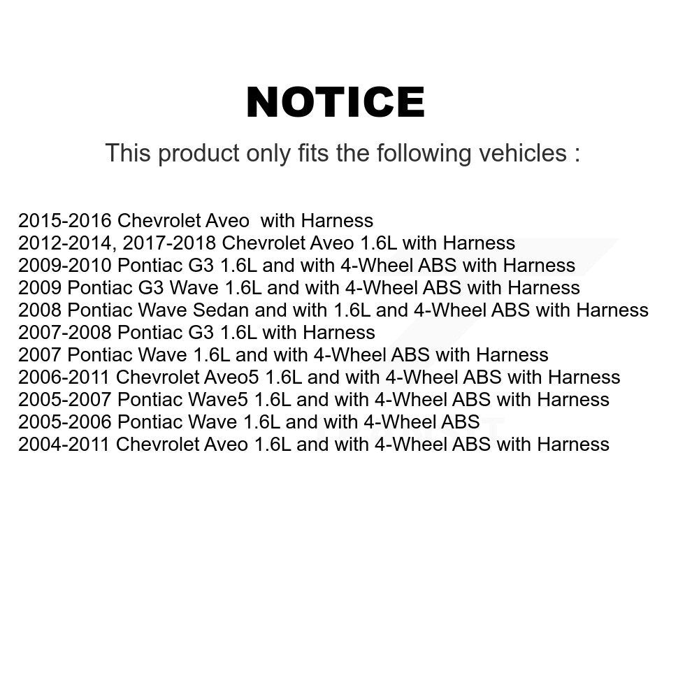 Front Left ABS Wheel Speed Sensor SEN-2ABS0130 For Chevrolet Aveo Pontiac Aveo5 Wave G3 Wave5