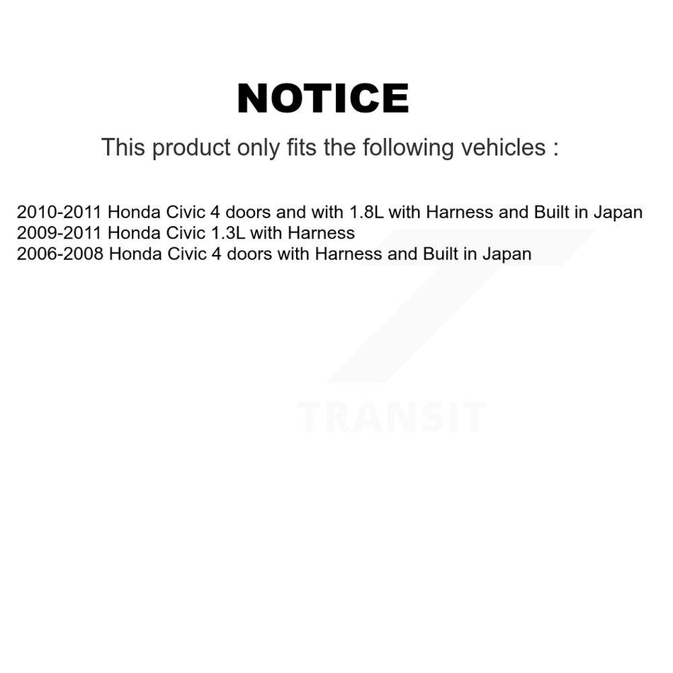 Front Right ABS Wheel Speed Sensor SEN-2ABS0212 For Honda Civic