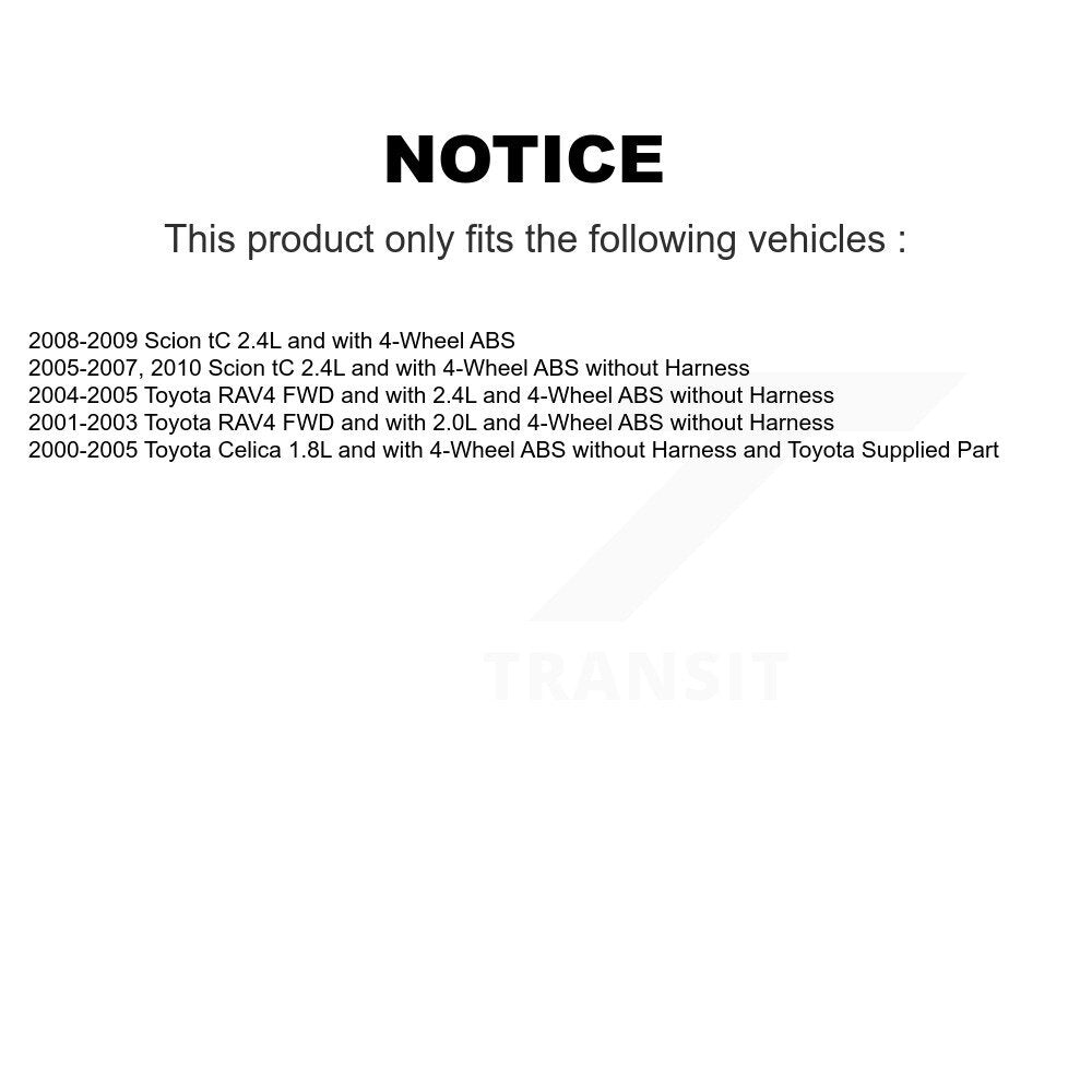 Rear ABS Wheel Speed Sensor SEN-2ABS0246 For Toyota RAV4 Celica Scion tC