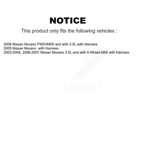 Rear Right ABS Wheel Speed Sensor SEN-2ABS0260 For Nissan Murano with Harness