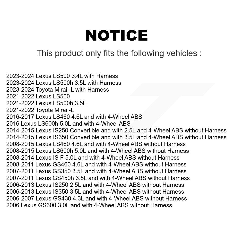 Rear ABS Wheel Speed Sensor SEN-2ABS0312 For Lexus IS250 IS350 LS460 GS350 GS300 IS F GS450h LS600h