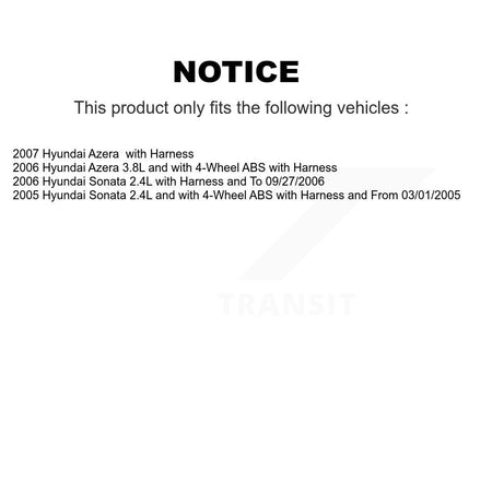 Rear Left ABS Wheel Speed Sensor SEN-2ABS0371 For Hyundai Sonata Azera