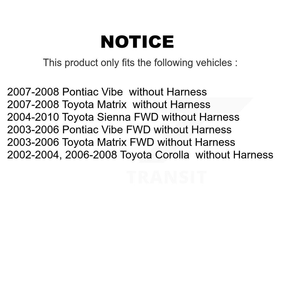 Rear ABS Wheel Speed Sensor SEN-2ABS0464 For Toyota Corolla Matrix Sienna Pontiac Vibe