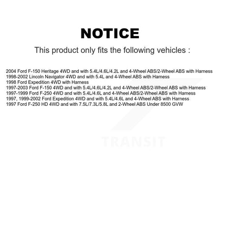 Front ABS Wheel Speed Sensor SEN-2ABS0481 For Ford F-150 F-250 HD Expedition Heritage Lincoln