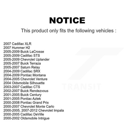 Front ABS Wheel Speed Sensor Wiring Harness SEN-2ABS0485 For Chevrolet Impala Pontiac Buick Montana