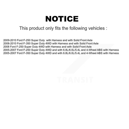 Front ABS Wheel Speed Sensor SEN-2ABS0532 For Ford F-350 Super Duty F-250