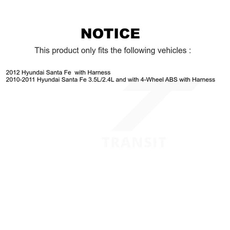 Front Left ABS Wheel Speed Sensor SEN-2ABS0541 For Hyundai Santa Fe with Harness