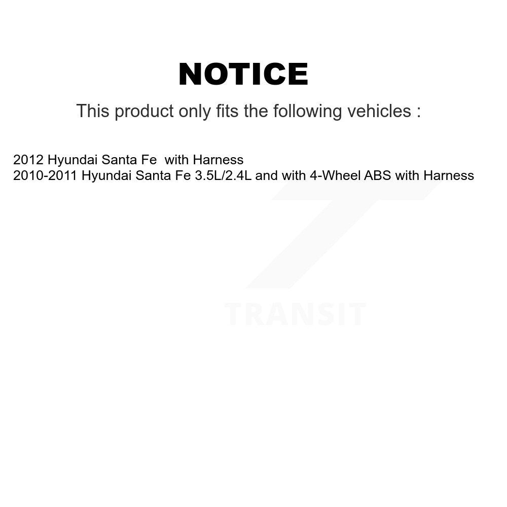 Front Right ABS Wheel Speed Sensor SEN-2ABS0546 For Hyundai Santa Fe with Harness