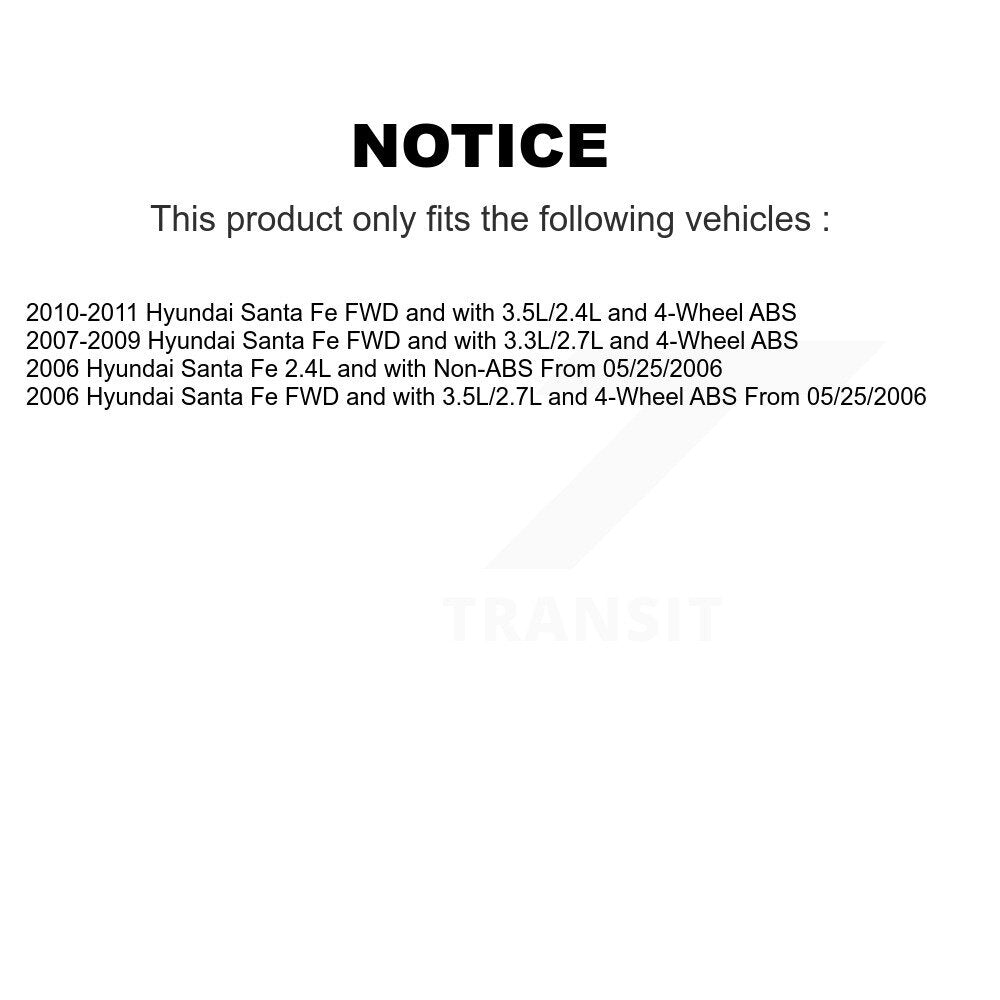 Rear Right ABS Wheel Speed Sensor Wiring Harness SEN-2ABS0563 For Hyundai Santa Fe