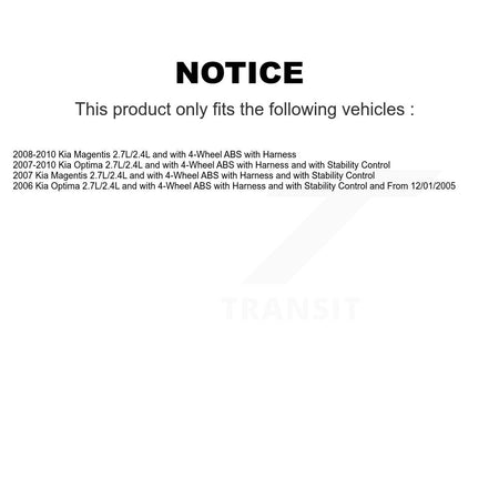 Front Right ABS Wheel Speed Sensor SEN-2ABS0596 For Kia Optima Magentis 2.7L/2.4L with 4-Wheel