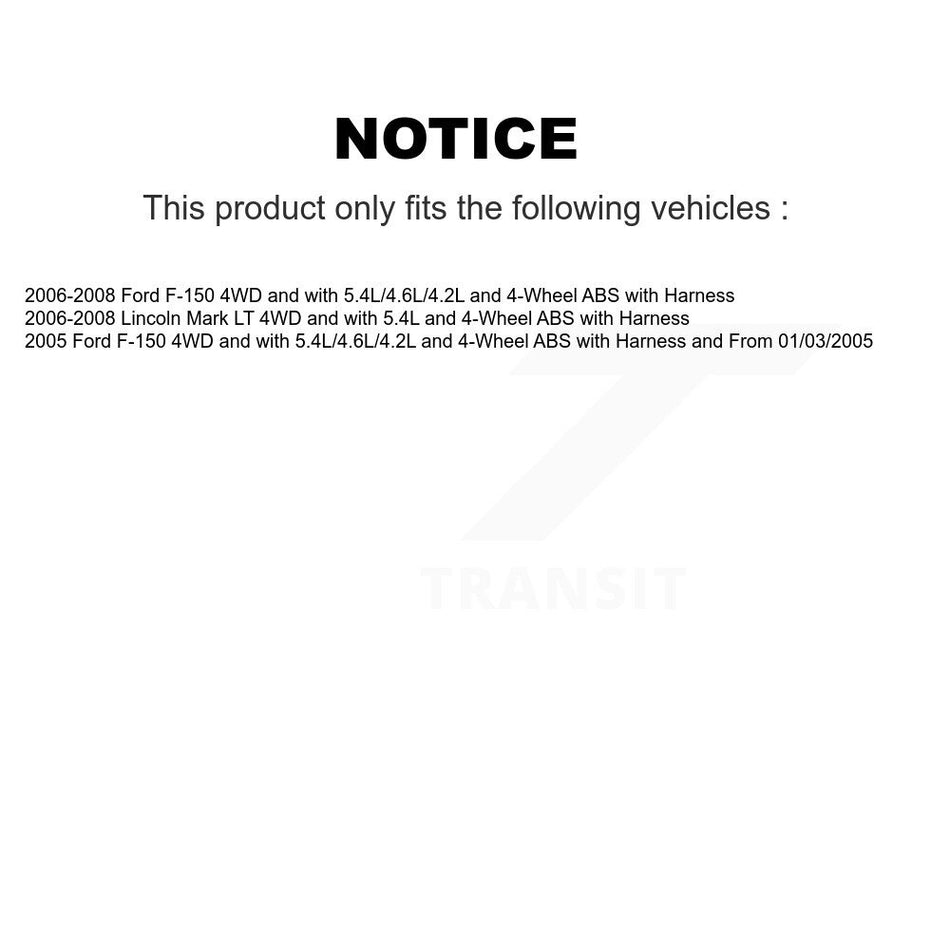 Front ABS Wheel Speed Sensor SEN-2ABS0597 For Ford F-150 Lincoln Mark LT
