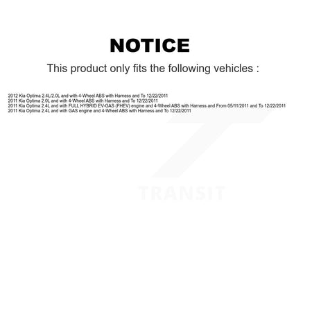 Front Left ABS Wheel Speed Sensor SEN-2ABS0633 For Kia Optima