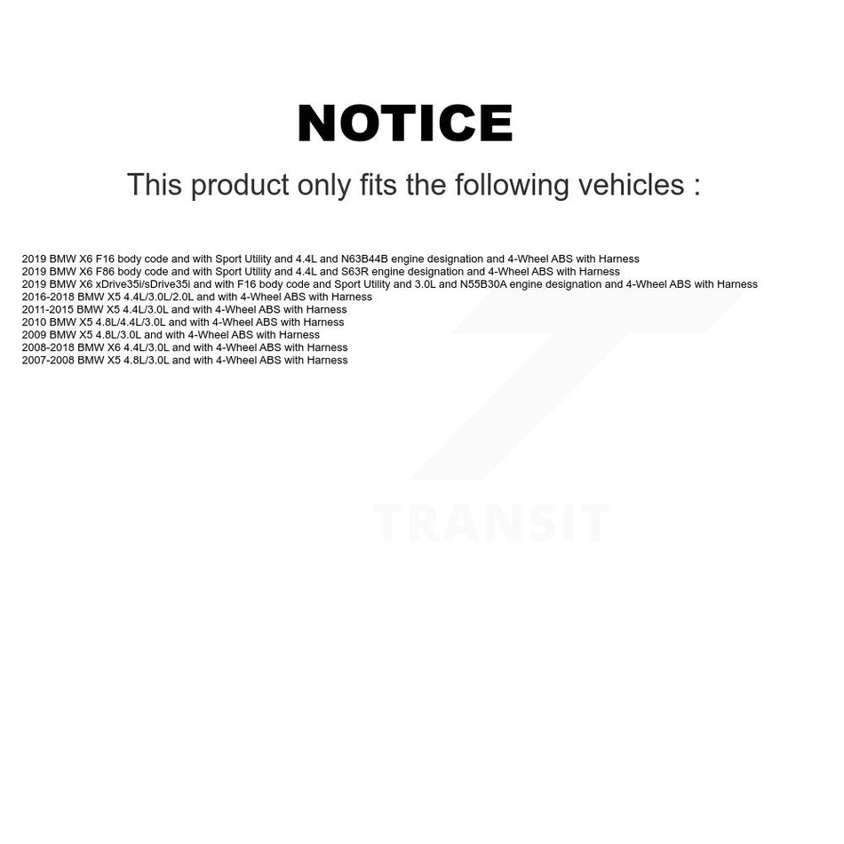 Front ABS Wheel Speed Sensor SEN-2ABS0641 For BMW X5 X6 with Harness