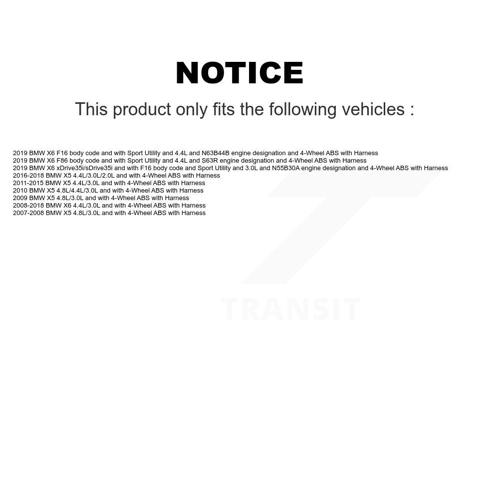 Rear ABS Wheel Speed Sensor SEN-2ABS0642 For BMW X5 X6 with Harness