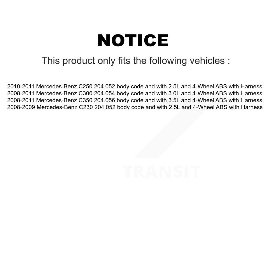 Front ABS Wheel Speed Sensor SEN-2ABS0690 For Mercedes-Benz C300 C250 C350 C230 with Harness