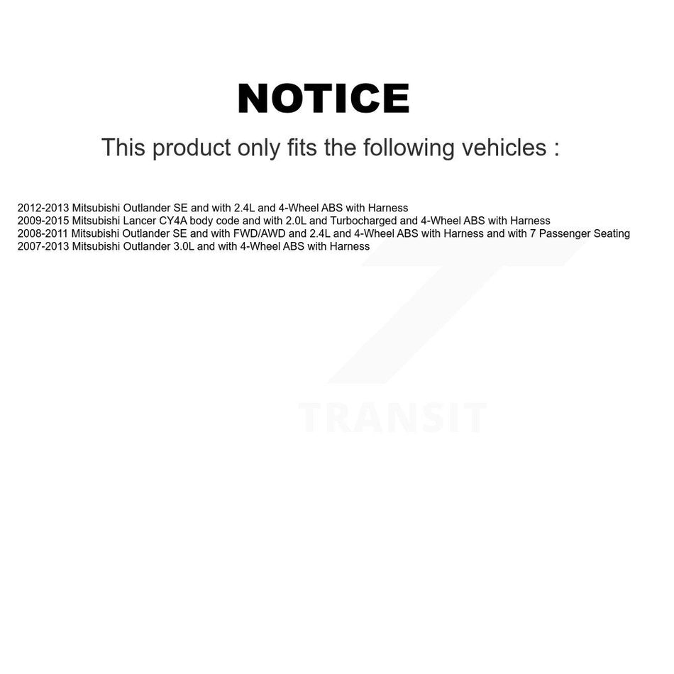 Rear Left ABS Wheel Speed Sensor SEN-2ABS0720 For Mitsubishi Lancer Outlander