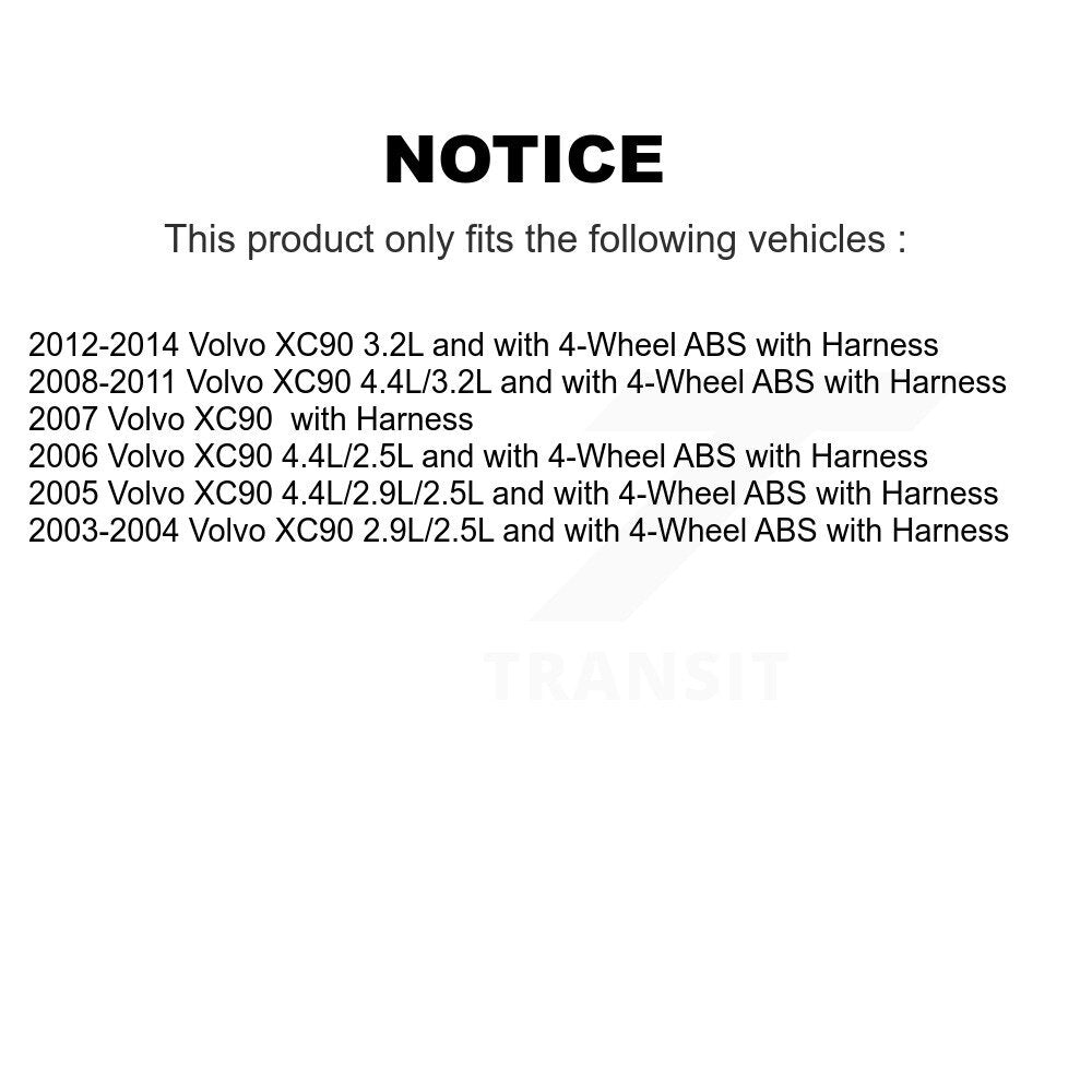 Front Left ABS Wheel Speed Sensor SEN-2ABS0748 For Volvo XC90 with Harness