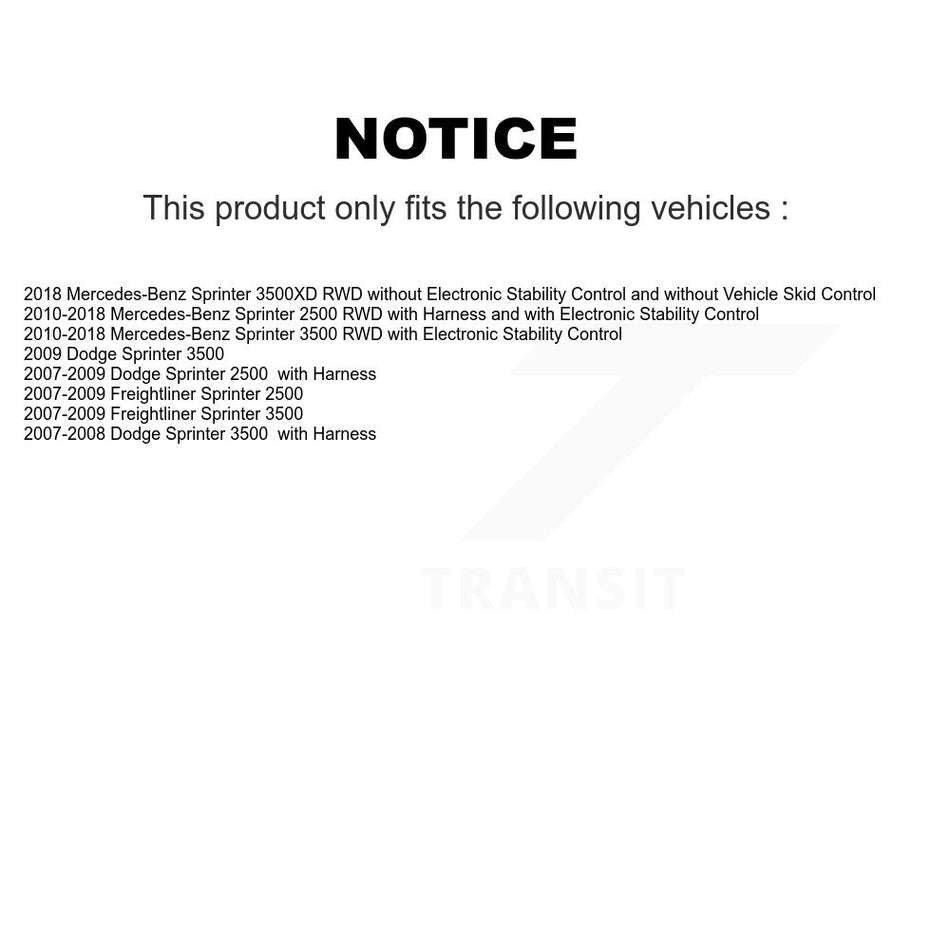 Front ABS Wheel Speed Sensor SEN-2ABS0847 For Mercedes-Benz Sprinter 2500 3500 Dodge Freightliner