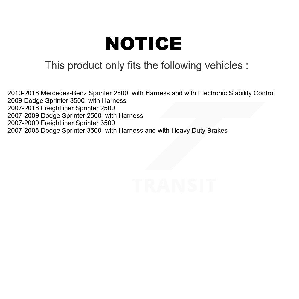 Rear Right ABS Wheel Speed Sensor SEN-2ABS0850 For Sprinter 2500 Mercedes-Benz Dodge 3500