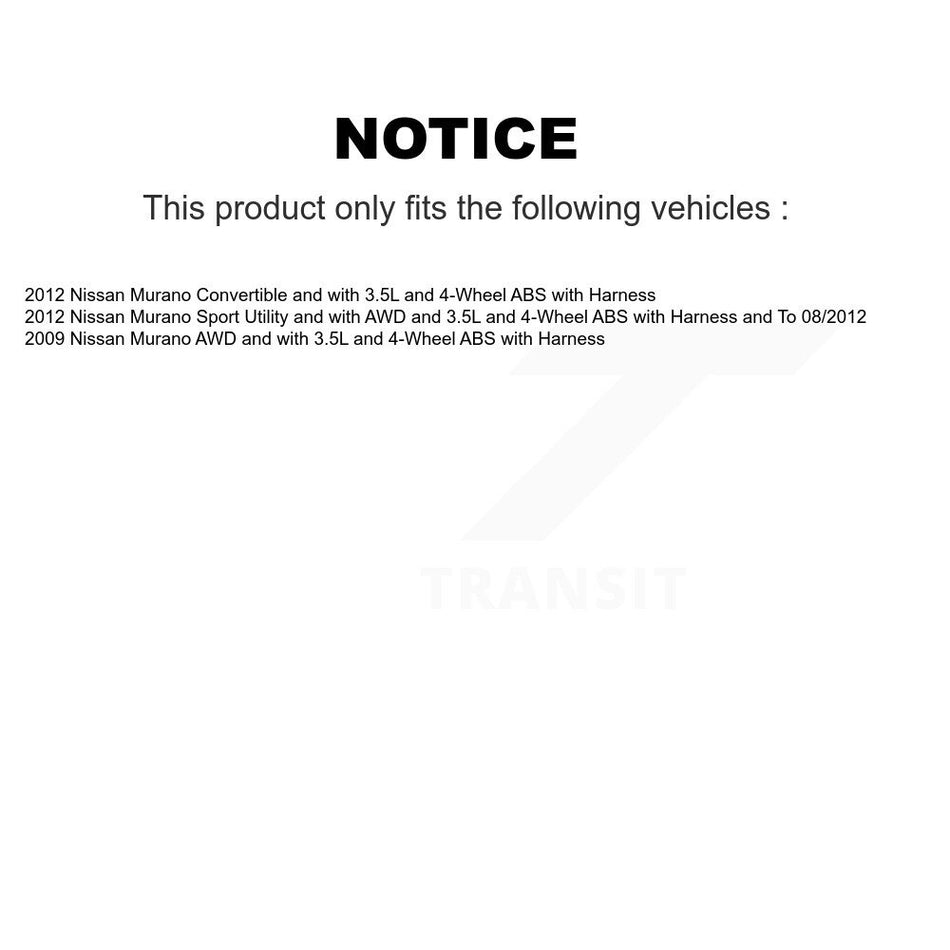 Rear Right ABS Wheel Speed Sensor SEN-2ABS0854 For Nissan Murano