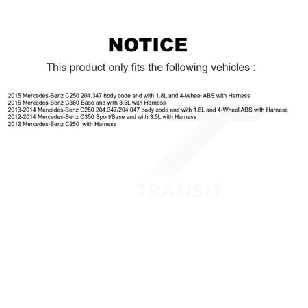 Front ABS Wheel Speed Sensor SEN-2ABS0869 For Mercedes-Benz C350 C250 with Harness