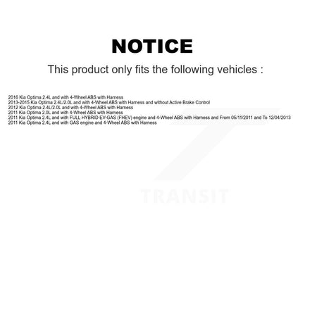 Rear Right ABS Wheel Speed Sensor SEN-2ABS0887 For Kia Optima