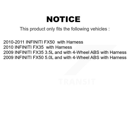 Rear Right ABS Wheel Speed Sensor SEN-2ABS0907 For INFINITI FX35 FX50 with Harness