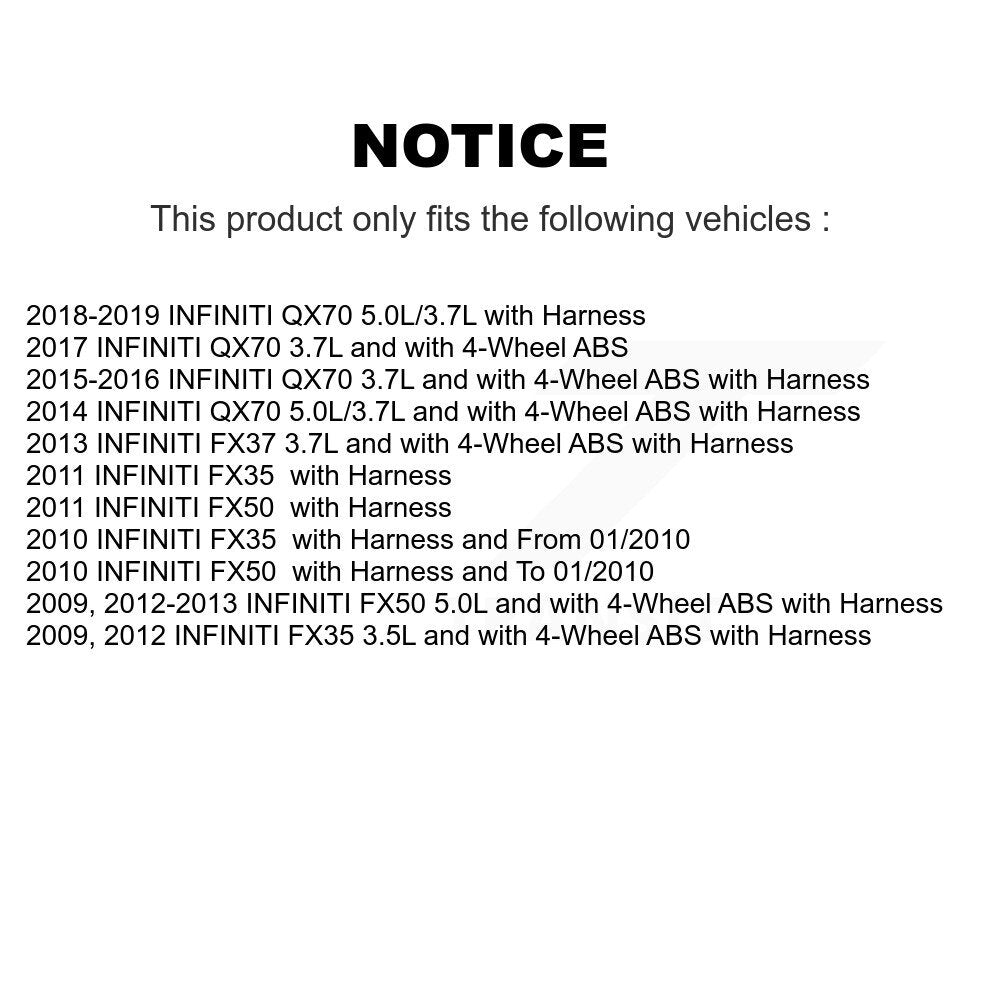 Front ABS Wheel Speed Sensor SEN-2ABS0908 For INFINITI FX35 QX70 FX50 FX37