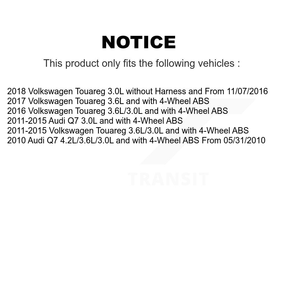 ABS Wheel Speed Sensor SEN-2ABS0918 For Volkswagen Touareg Audi Q7